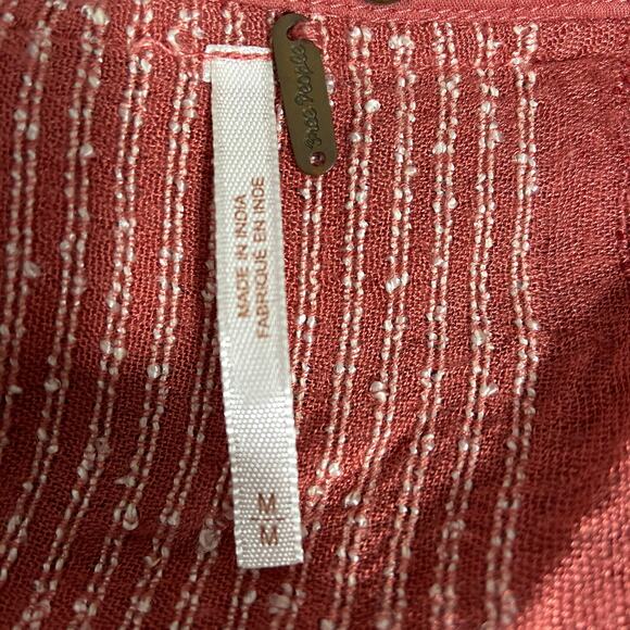 Free People Stripe Against All Odds Long Sleeves Top Size Medium - Picture 7 of 7